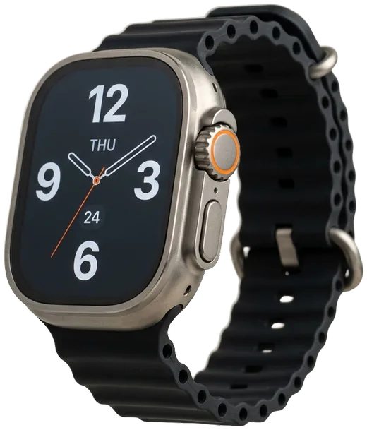 Apple Watch com pulseira preta